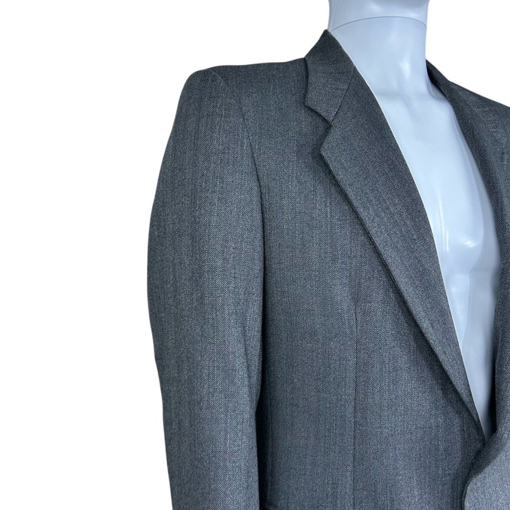 Givenchy Mens Herringbone Wool Two Button Sport C… - image 5